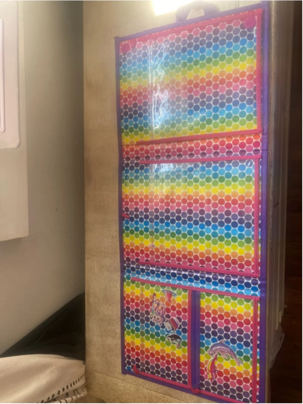 Lisa Frank Velcro Trapper Keeper Rainbow Dolphin Husky Polar Bear Organizer Y2K